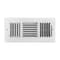 Greystone Tru Aire 6 in. H X 10 in. W 3-Way Powder Coat White Steel Wall/Ceiling Register C103M 10X06 - alternate 1